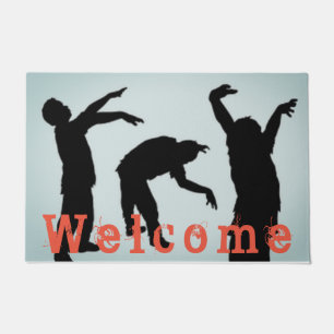 おもしろいハロウィンゾンビデコールウェルカム ドアマット