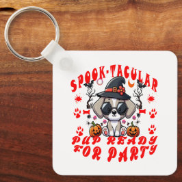 おもしろいハロウィンドッグパンプキンデザインfor Pets! キーホルダー