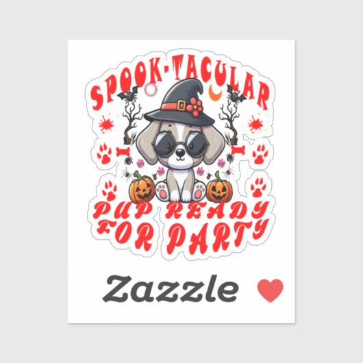 おもしろいハロウィンドッグパンプキンデザインfor Pets! シール (シート)