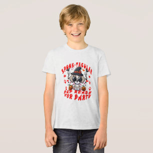 おもしろいハロウィンドッグパンプキンデザインfor Pets! トライブレンドTシャツ