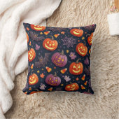 おもしろいハロウィンパターンクッション クッション (ブランケット)