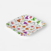 おもしろいハロウィンパターン（の模様が）ある ペーパープレート (傾斜あり)