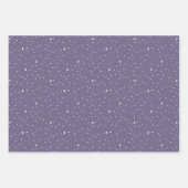 おもしろいハロウィンパープルとブラックかわいい女の子のこうもり ラッピングペーパーシート (正面2)