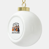 おもしろいハロウィンモー用ハイランドカウド セラミックボールオーナメント (右)