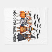 おもしろいハロウィンモー用ハイランドカウド フリースブランケット (正面(横))