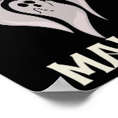 おもしろいハロウィン不気味シーズン秋シーズンキュート幽霊 ポスター (角)