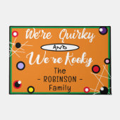 おもしろいハロウィン予測できなオレンジブラックレッド ドアマット (正面)