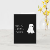 おもしろいハロウィン幽霊これがブーシート カード (黄色い花)