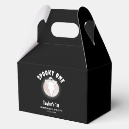 おもしろいハロウィン幽霊不気味ワン最初の1歳の誕生日 フェイバーボックス