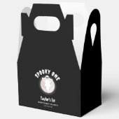 おもしろいハロウィン幽霊不気味ワン最初の1歳の誕生日 フェイバーボックス (見開き)