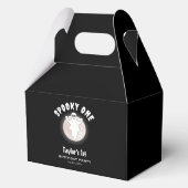 おもしろいハロウィン幽霊不気味ワン最初の1歳の誕生日 フェイバーボックス (裏面)