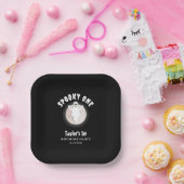 おもしろいハロウィン幽霊不気味ワン最初の1歳の誕生日 ペーパープレート (パーティー)