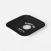 おもしろいハロウィン幽霊不気味ワン最初の1歳の誕生日 ペーパープレート (傾斜あり)