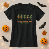 おもしろいハロウィン走ゾンビのティー;脳離れなし Tシャツ