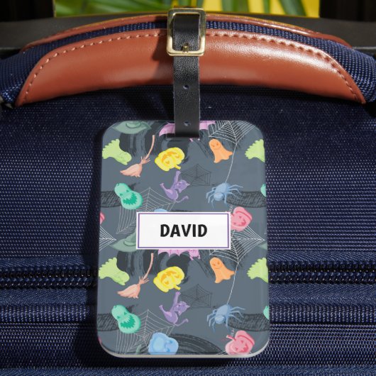 おもしろいハロウィーンのカスタマイズ ラゲッジタグ (正面インサイチュ2)