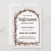 おもしろいハロウィーンの衣装パーティの招待状 招待状 (裏面)