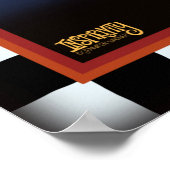 おもしろいハロウィーンカボチャこうもり教室のインスピレーション ポスター (角)