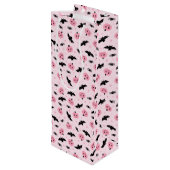 おもしろいハロウィーンカボチャとこうもりパターン ワインギフトバッグ (裏面アングル)