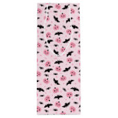 おもしろいハロウィーンカボチャとこうもりパターン ワインギフトバッグ (裏面)