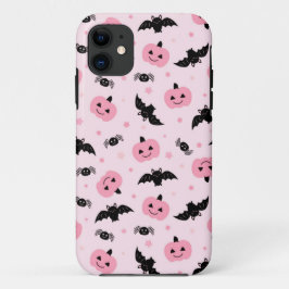 おもしろいハロウィーンカボチャとこうもりパターン iPhone 11 ケース
