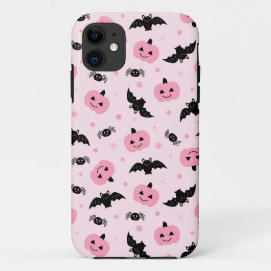 おもしろいハロウィーンカボチャとこうもりパターン Case-Mate iPhoneケース (裏面)