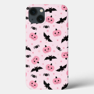 おもしろいハロウィーンカボチャとこうもりパターン iPhone 13ケース