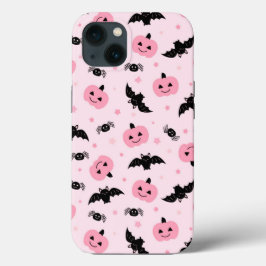 おもしろいハロウィーンカボチャとこうもりパターン iPhone 13ケース