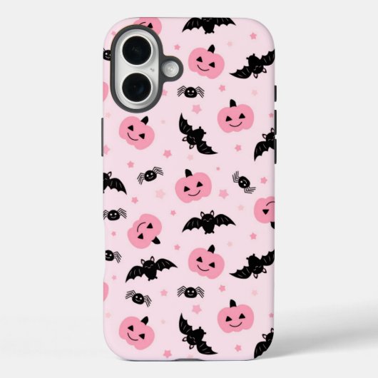 おもしろいハロウィーンカボチャとこうもりパターン Case-Mate iPhoneケース (裏面)
