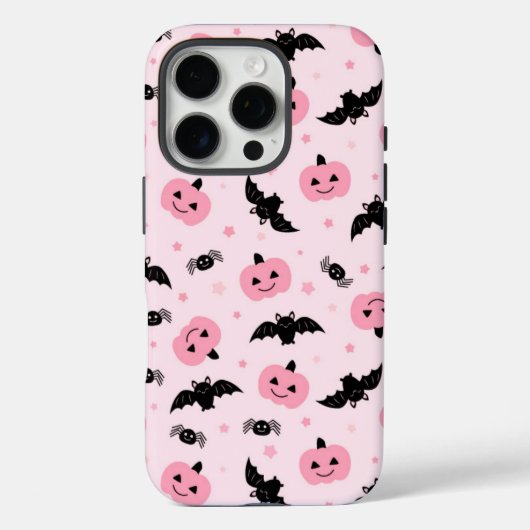 おもしろいハロウィーンカボチャとこうもりパターン Case-Mate iPhoneケース (裏面)