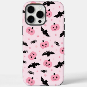 おもしろいハロウィーンカボチャとこうもりパターン iPhone 16 PRO MAXケース
