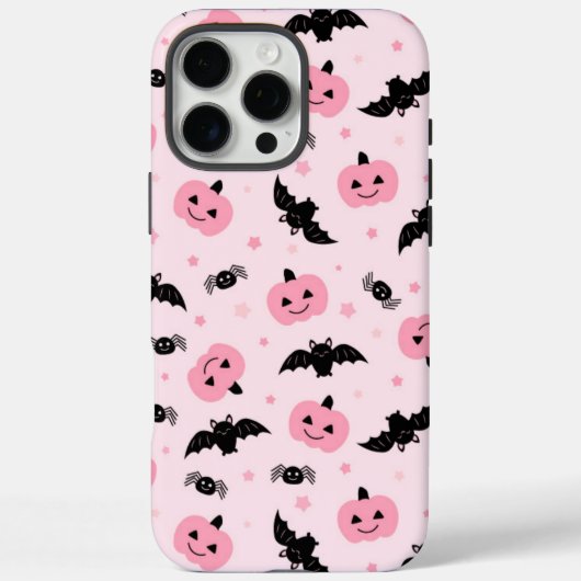 おもしろいハロウィーンカボチャとこうもりパターン Case-Mate iPhoneケース (裏面)