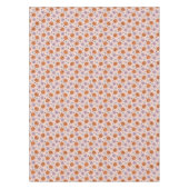 おもしろいハロウィーンカボチャと花のパターン テーブルクロス (正面)