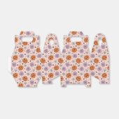 おもしろいハロウィーンカボチャと花のパターン フェイバーボックス (折り畳みなし)