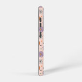 おもしろいハロウィーンカボチャと花のパターン SAMSUNG GALAXYケース (右側面)