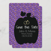 おもしろいハロウィーンカボチャ保存ザ日付招待状 招待状 (正面/裏面)