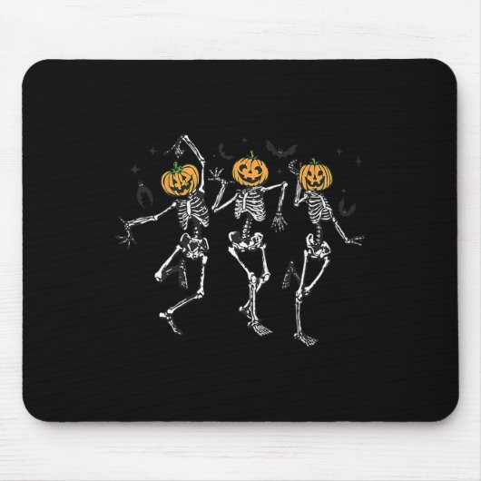 おもしろいハロウィーンカボチャ踊りスケルトン衣装Wom マウスパッド (正面)
