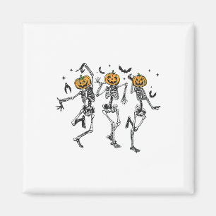 おもしろいハロウィーンカボチャ踊りスケルトン衣装Wom マグネット