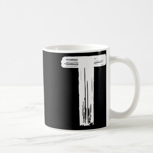 おもしろいハロウィーンカーニバル衣装レターTグリーンヴィント コーヒーマグカップ (右)