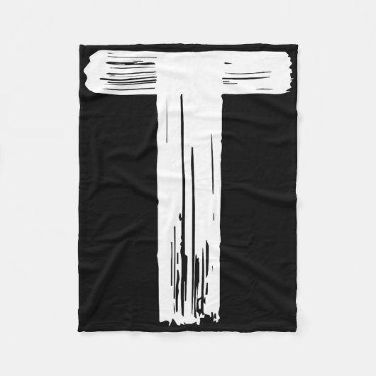 おもしろいハロウィーンカーニバル衣装レターTグリーンヴィント フリースブランケット (正面)