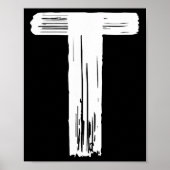 おもしろいハロウィーンカーニバル衣装レターTグリーンヴィント ポスター (正面)