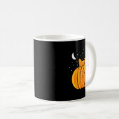 おもしろいハロウィーンキャットお尻パンプキンオレンジタブ コーヒーマグカップ (正面右)