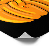 おもしろいハロウィーンキャットお尻パンプキンオレンジタブ ポスター (角)