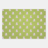 おもしろいハロウィーンキャンディとスカル ラッピングペーパーシート (正面3)