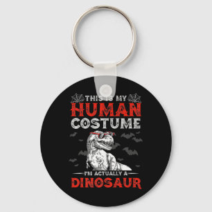 おもしろいハロウィーンギフトかわいい恐竜これが私の人間 キーホルダー