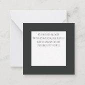 おもしろいハロウィーンスケルトングレーパーソナライズ可能カスタム ノートカード (裏面)