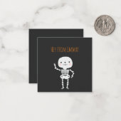 おもしろいハロウィーンスケルトングレーパーソナライズ可能カスタム ノートカード (正面/裏面インサイチュ)