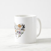 おもしろいハロウィーンデザインハロウィーンハート コーヒーマグカップ (正面右)