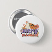 おもしろいハロウィーンデザインヒッパイハロウィーンレトロ 缶バッジ (正面&裏面)