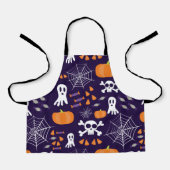 おもしろいハロウィーンパターン エプロン (正面)