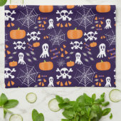 おもしろいハロウィーンパターン キッチンタオル (折り畳み)
